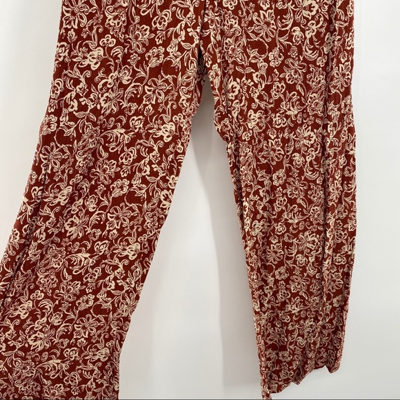Appleseed's Pants & Jumpsuits Appleseeds Brown Cream Floral Pants